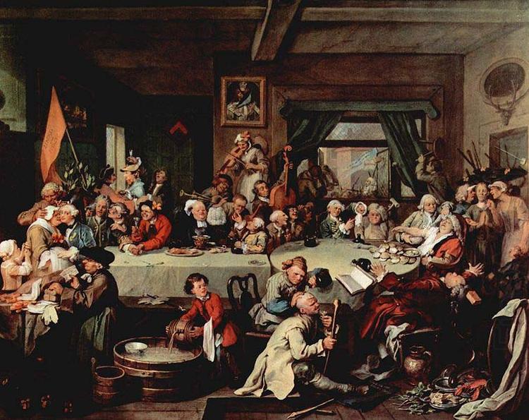 William Hogarth An Election Entertainment featuring china oil painting image